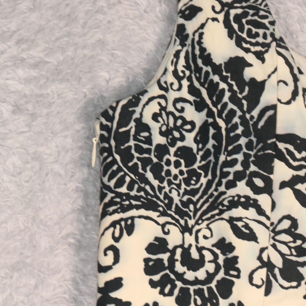 Tommy Bahama Pencil Dress Womens 6 Blue Cream Batik Cotton Silk Blend Lined Boho - Picture 6 of 11